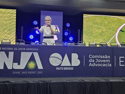 Foto da Notícia: Palestra Magna foi ministrada pela criminalista Patrícia Vanzolini presidente da OAB-SP