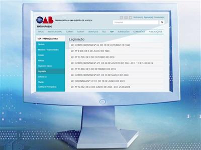 Notícia destaque: TDP disponibiliza legislações em nova área do site da OAB-MT 