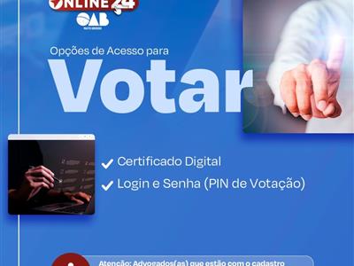 Foto da Notícia: Advocacia deve estar com cadastro atualizado para votar com login e senha; saiba como